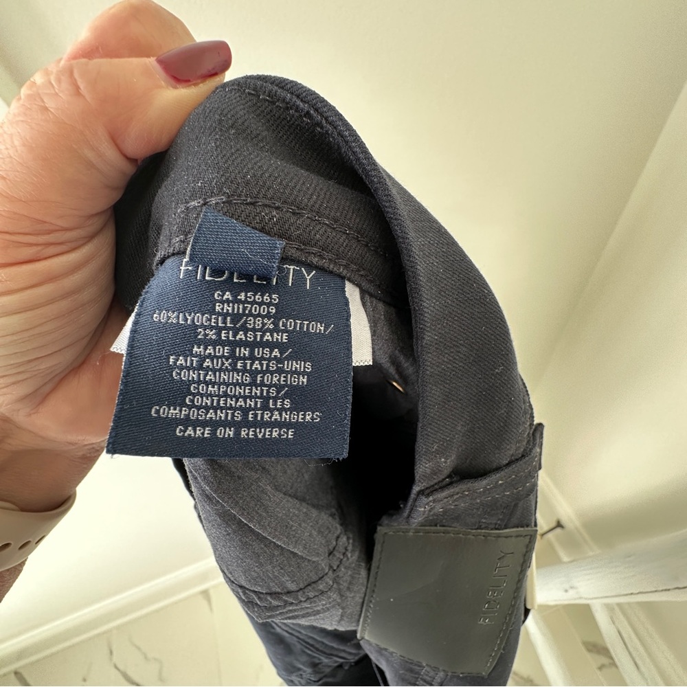 Fidelity Denim Jimmy Tailored Fit Lumina Twill Midnight Color Jeans Size 36 - Picture 11 of 11